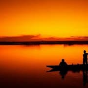 boat sunset