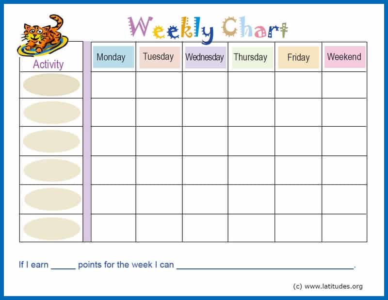 Free Printable Weekly Chart - Free Templates Printable