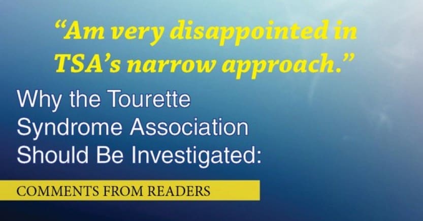 Dont miss these comments from our tourette syndrome association series