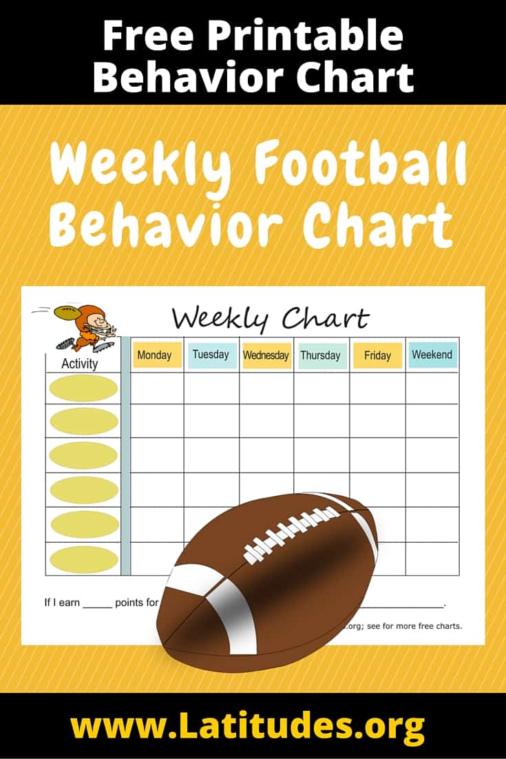 FREE Weekly Behavior Chart (Football Player) | ACN Latitudes
