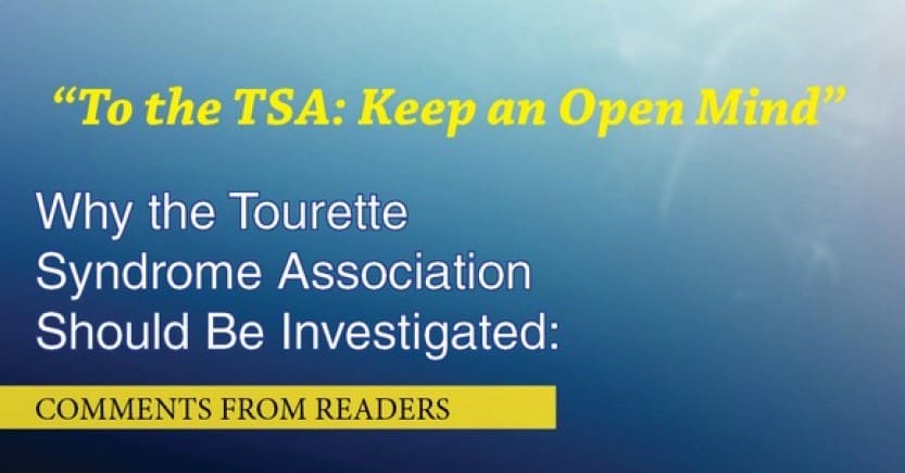 To the tourette syndrome association: please keep an open mind