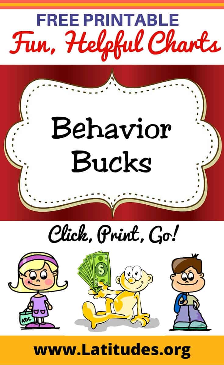 FREE Printable Behavior Bucks for Teachers & Students ACN Latitudes