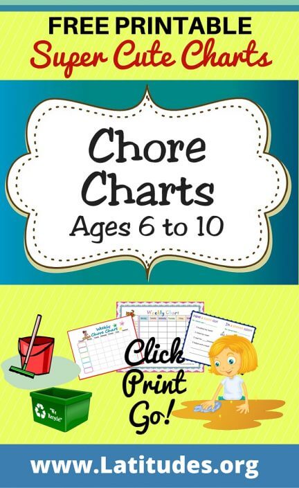 Printable Chore Charts for Kids (Ages 6-10) – ACN Latitudes