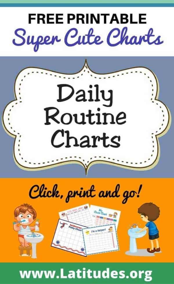 Printable Daily Routine Charts for Kids | ACN Latitudes