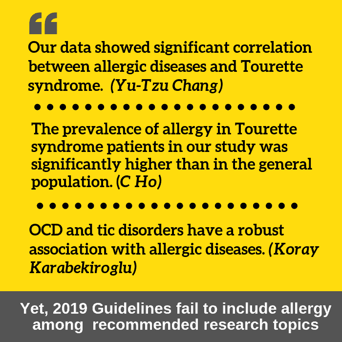 allergy and tourette syndrome