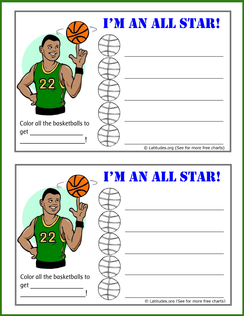 All Star Behavior Chart