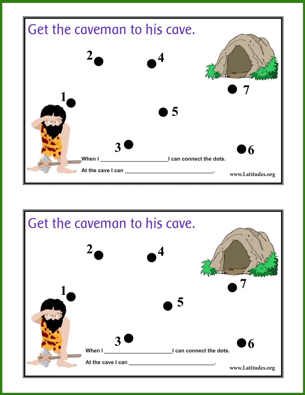 Caveman to Cave Behavior Chart