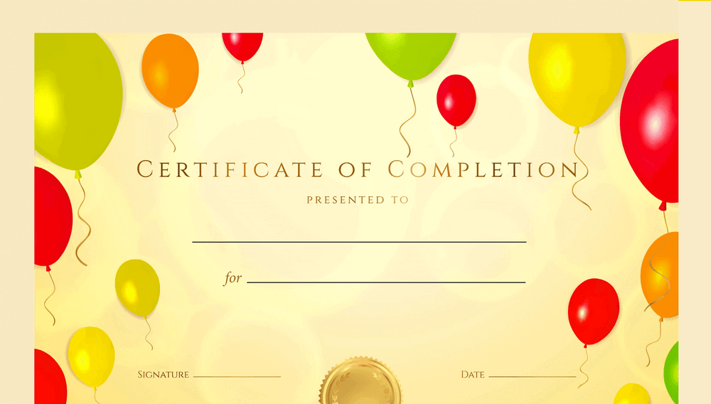 Certificate of Completion