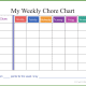 Colorful Weekly Chore Chart