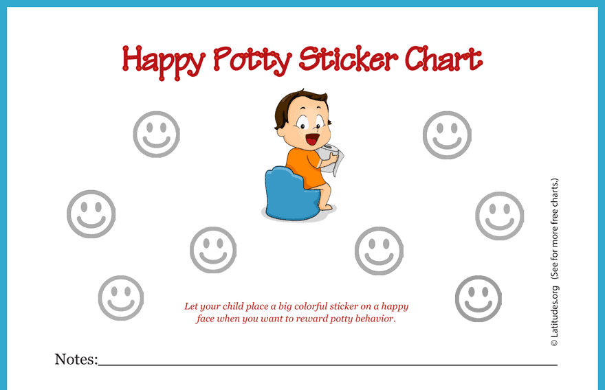 Happy Potty Training Sticker Chart