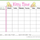 Kitty Time Routine Chore Chart