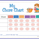 Pre-K Boy First Chore Chart