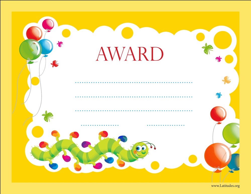 Primary Worm Award Certificate – ACN Latitudes