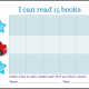 Read 15 Books Car Reading Chart