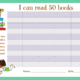 Read 50 Books Girls Reading Chart