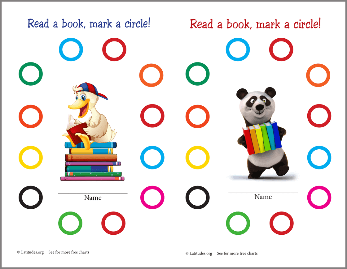 Read a Book Behavior Chart