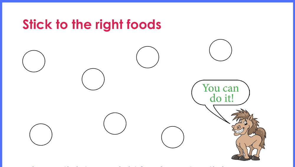 Stick to the Right Foods Sticker Chart