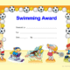 Swimming Award Certificate