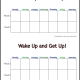 Wake Up and Get Up Weekly Behavior Chart