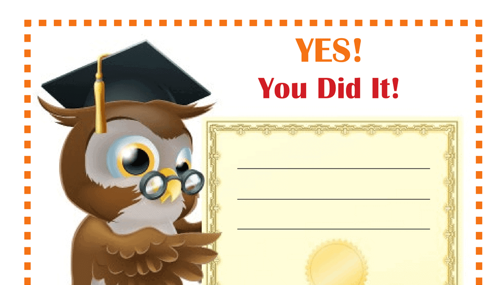 Wise Owl Achievement Certificate