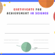 Achievement in Science Certificate