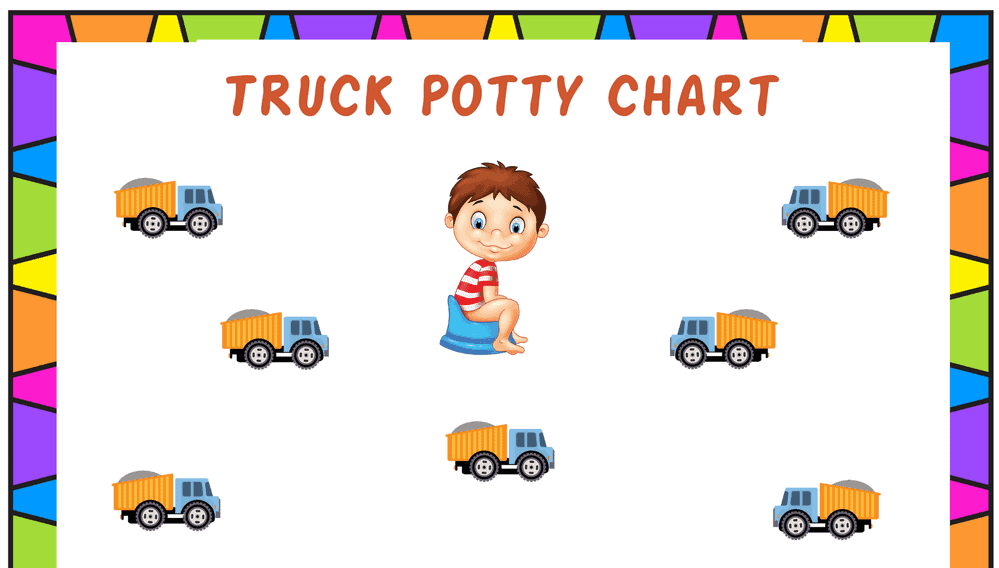 Boys Truck Potty Training Chart (Fillable)