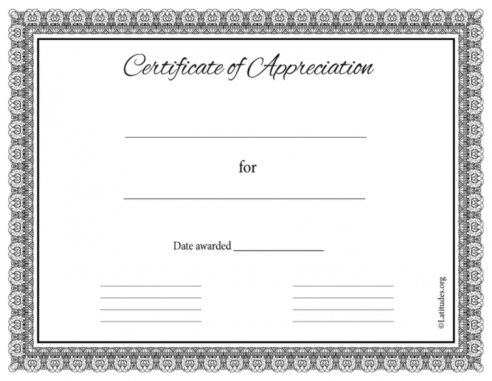 Certificate of Appreciation Formal Classic (Fillable) – ACN Latitudes