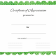 Certificate of Appreciation Green Polka Dot (Fillable)