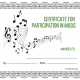 Classic Certificate for Participation in Music (Fillable)