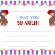 Curious George I Love You So Much Certificate (Fillable)