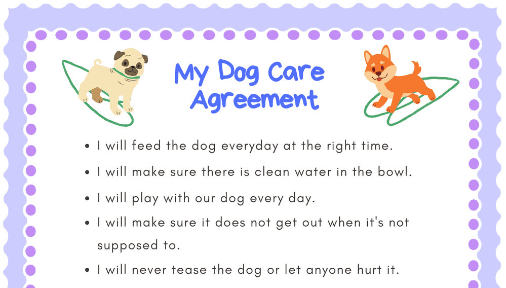 Dog Care Agreement Primary