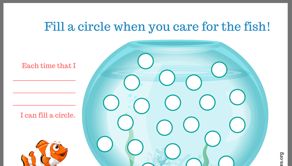 Fill Circles Fish Chore Chart