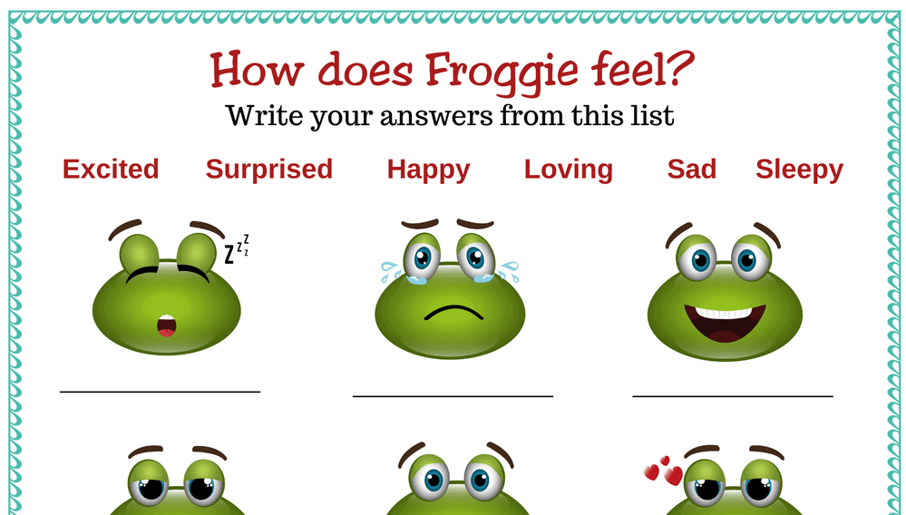 How Does Froggie Feel Feelings Chart (Fillable)