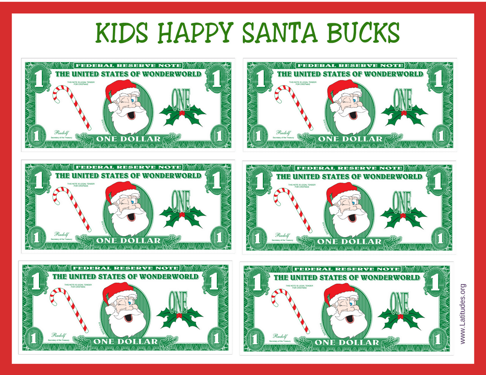 Kids Happy Santa Bucks - ACN Latitudes