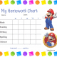 Mario Homework Completion Chart (Fillable)