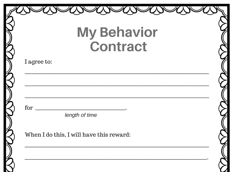 My Behavior Contract Tree Style