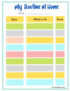 My Routine at Home Blank (Fillable) - ACN Latitudes