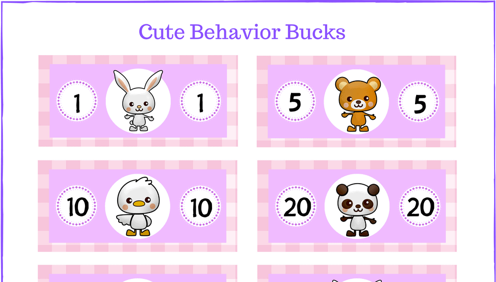 Pink Cute Animal Behavior Bucks