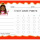 Princess 5-Day Points Chore Chart (Fillable)