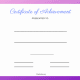 Purple Certificate of Achievement