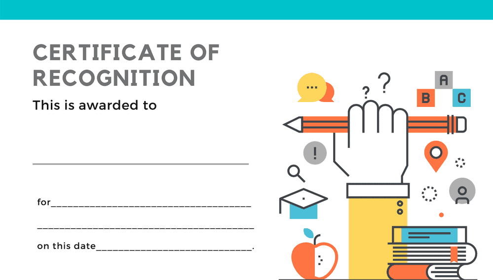 School Certificate of Recognition