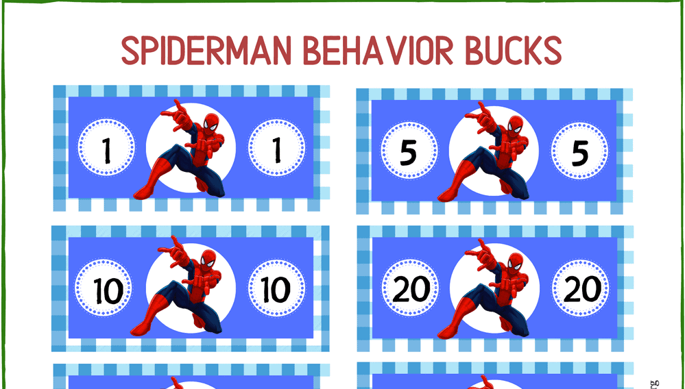 Spiderman Behavior Bucks