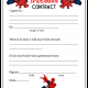 Spiderman Behavior Contract (Fillable)