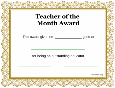 Teacher of the Month Award Gold (Fillable) – ACN Latitudes