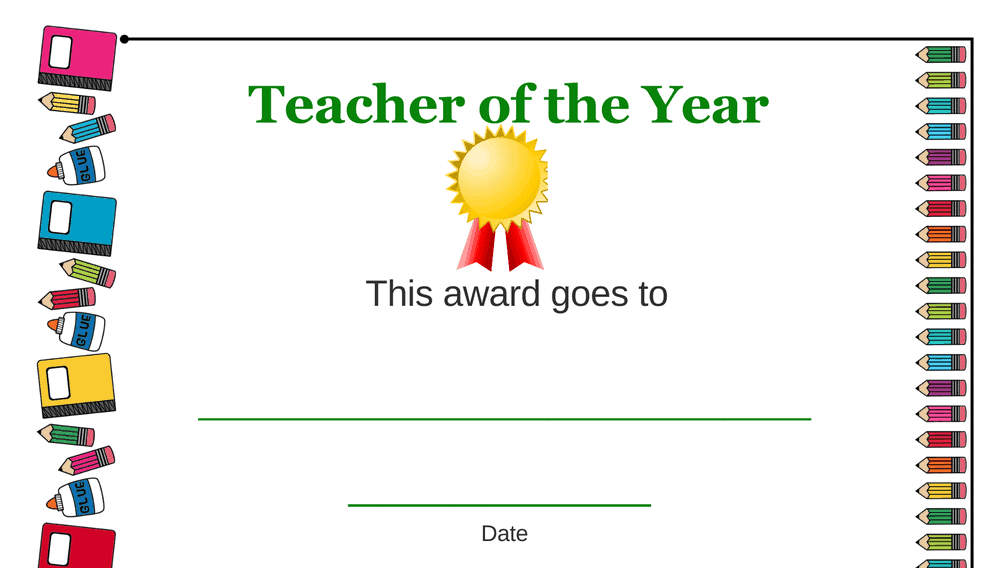 Teacher of the Year Award Elementary