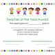 Teacher of the Year Award Primary Dots (Fillable)