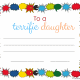 Terrific Daughter Certificate