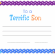 Terrific Son Certificate