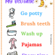 Toddler Bedtime List Poster