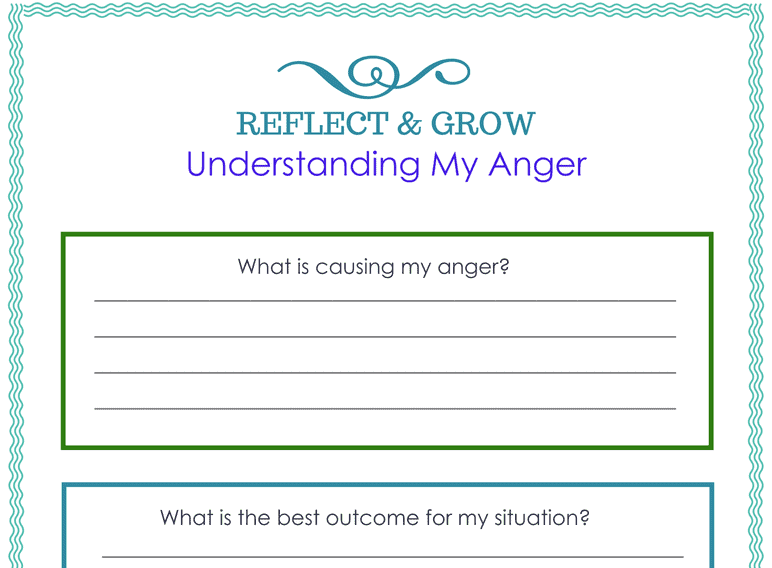 Understanding My Anger for Teens and Adults (Fillable)